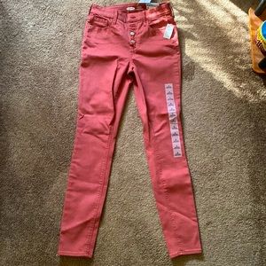 NWT Old Navy rockstar super skinny red jeans